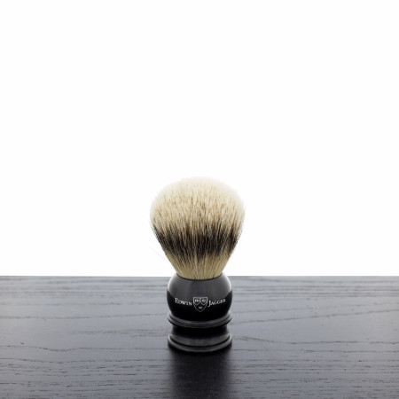 Edwin Jagger Silver Tip Badger Shaving Brush, Medium, Black